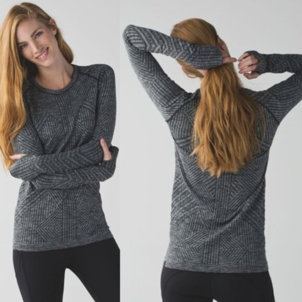 Lululemon Rest Less Pullover Heathered Black